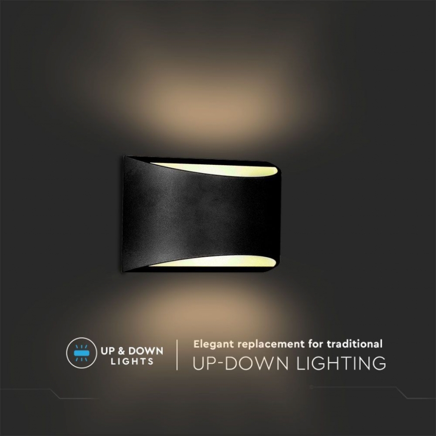 LED външно стенно осветително тяло LED/9W/230V 4000K IP54 черно