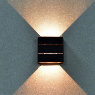 LED външно стенно осветително тяло LUXLINE 6W/230V 3000K IP54 черно