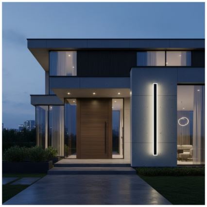 LED външно стенно осветително тяло MIRANA S LED/25W/230V 4000K IP44 120 cm черно