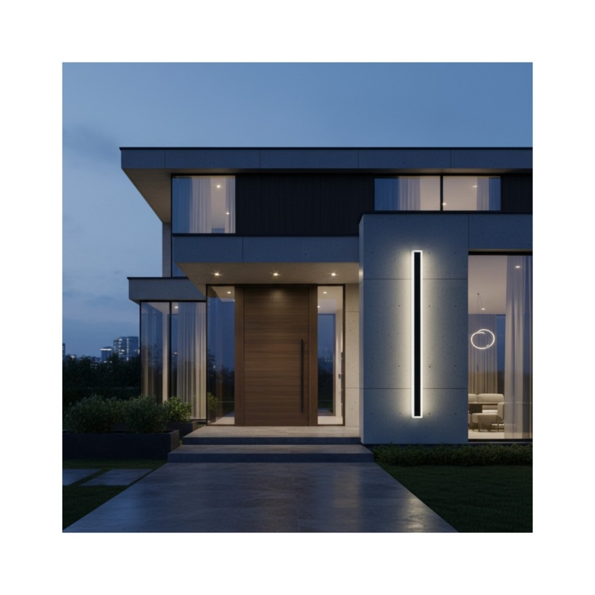 LED външно стенно осветително тяло MIRANA S LED/25W/230V 4000K IP44 120 cm черно