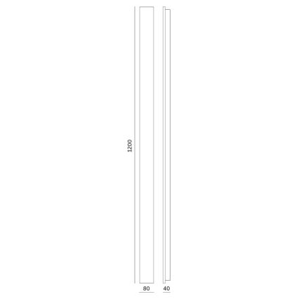 LED външно стенно осветително тяло MIRANA S LED/25W/230V 4000K IP44 120 cm черно