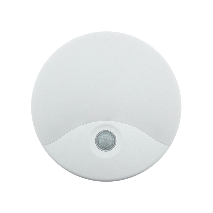 LED външно стенно осветително тяло с датчик за движение LED/18W/230V IP44 бяло