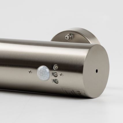 LED външно стеннo осветително тяло със сензор за движение 1xGU10/5W/230V IP44 матов хром