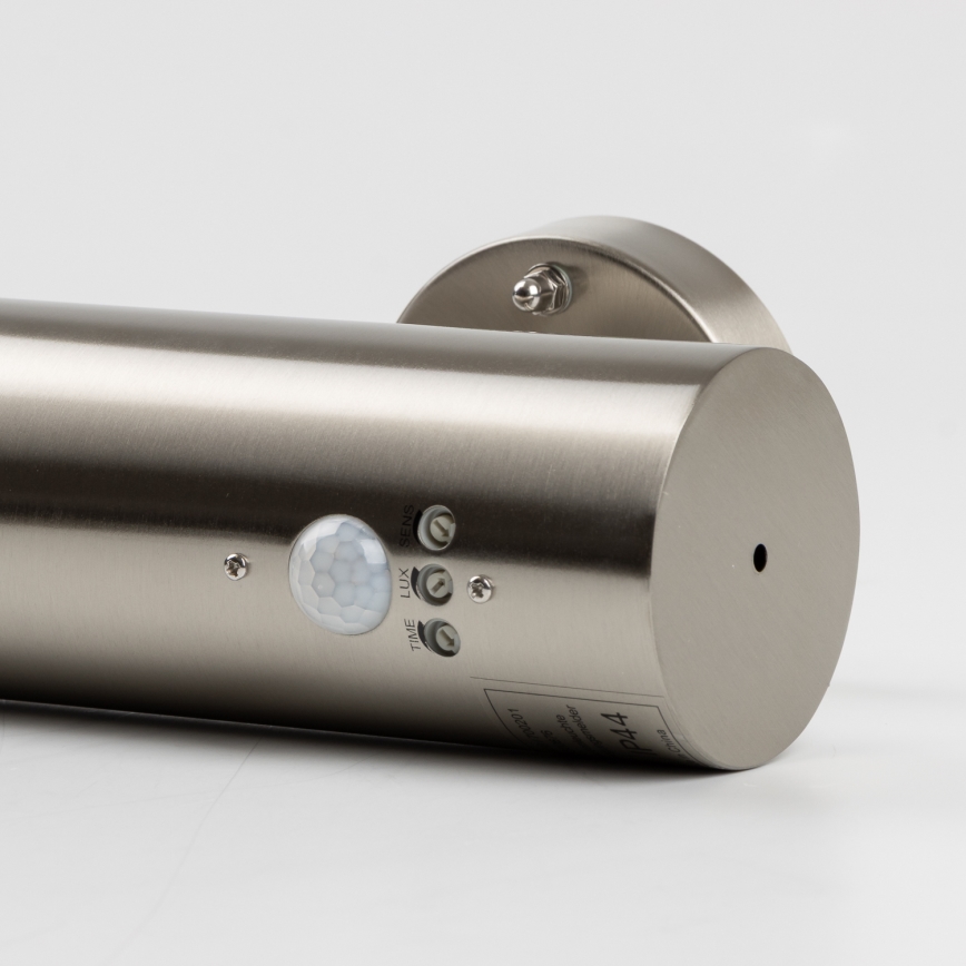 LED външно стеннo осветително тяло със сензор за движение 1xGU10/5W/230V IP44 матов хром