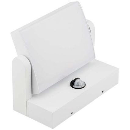 LED Външно стенно осветително тяло със сензор LED/17W/230V 4000K IP65 бяло