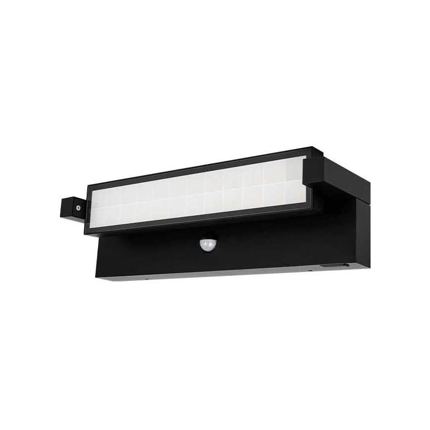 LED външно стенно осветително тяло със сензор за движение и за сумрак LED/36W/230V 3000/4000/6500K IP54 черно