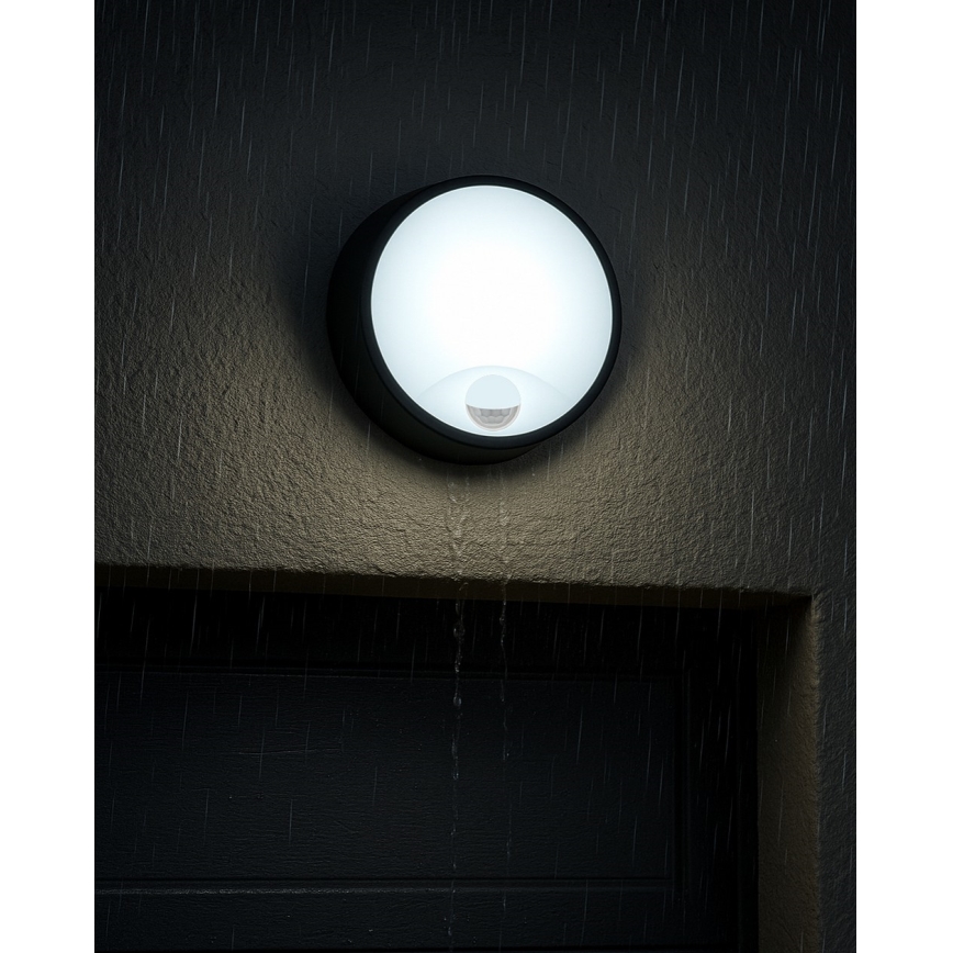 LED димируема външна стенна лампа с датчик за движение LED/15/18/20W/230V 3000K/4000K/6500K IP65 черна/бяла
