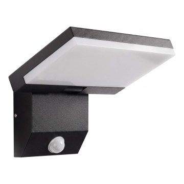 LED Външно стенно осветително тяло със сензор за движение LED/18W/230V IP44 черно