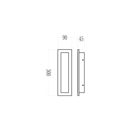 LED външно стенно осветително тяло WOW LED/10W/230V 3000/4000/6500K 30 см IP54 черно
