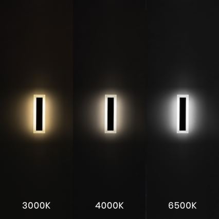 LED външно стенно осветително тяло WOW LED/10W/230V 3000/4000/6500K 30 см IP54 черно