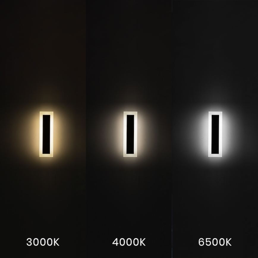 LED външно стенно осветително тяло WOW LED/10W/230V 3000/4000/6500K 30 см IP54 черно