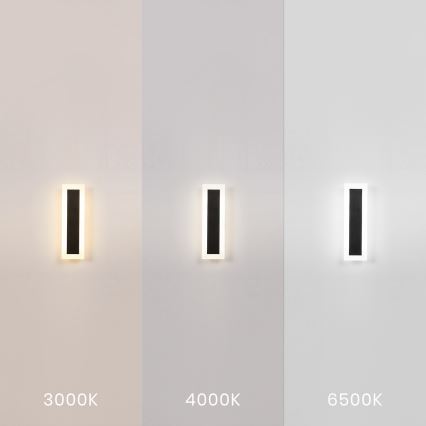 LED външно стенно осветително тяло WOW LED/10W/230V 3000/4000/6500K 30 см IP54 черно
