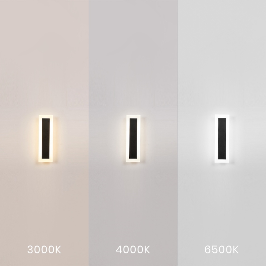 LED външно стенно осветително тяло WOW LED/10W/230V 3000/4000/6500K 30 см IP54 черно