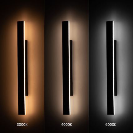 LED външно стенно осветително тяло WOW LED/11W/230V 3000/4000/6000K 60 cm IP54 черно
