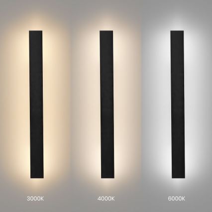 LED външно стенно осветително тяло WOW LED/11W/230V 3000/4000/6000K 60 cm IP54 черно