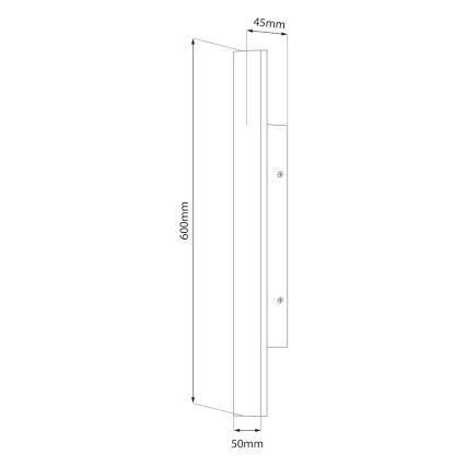 LED външно стенно осветително тяло WOW LED/11W/230V 3000/4000/6000K 60 cm IP54 черно