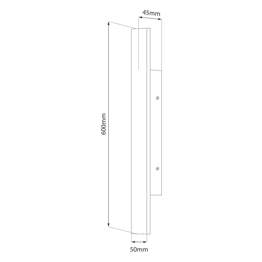 LED външно стенно осветително тяло WOW LED/11W/230V 3000/4000/6000K 60 cm IP54 черно