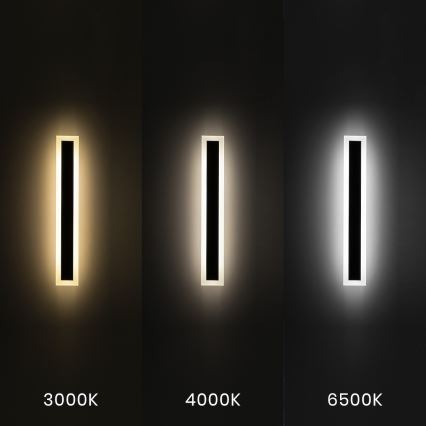 LED външно стенно осветително тяло WOW LED/20W/230V 3000/4000/6500K 60 cm IP54 черно