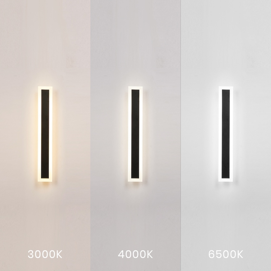 LED външно стенно осветително тяло WOW LED/20W/230V 3000/4000/6500K 60 cm IP54 черно