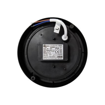 LED външно таванно осветително тяло LED/8W/230V 4200K Ø 14 см IP64 черно