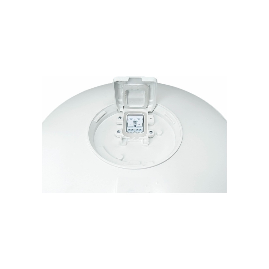 LED външно таванно осветително тяло със сензор VISTA LED/15W/230V Ø 26 cm IP54 бяло