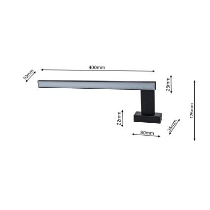 LED За баня Стенна лампа SHINE 1xLED/11W/230V IP44