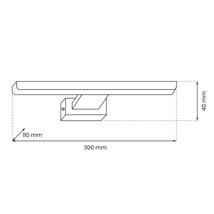 LED За баня Стенна лампа SHINE 1xLED/7W/230V IP44