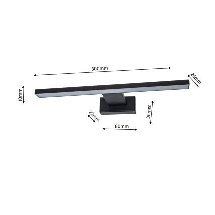 LED За баня Стенна лампа SHINE 1xLED/7W/230V IP44