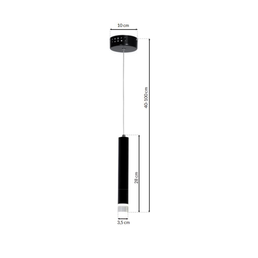 LED Кабелен полилей CARBON LED / 5W / 230V