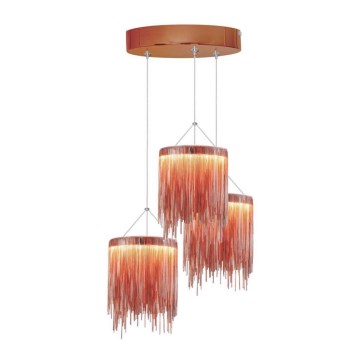 LED Кабелен полилей CASCATA COPPER  3xLED / 54W / 230V