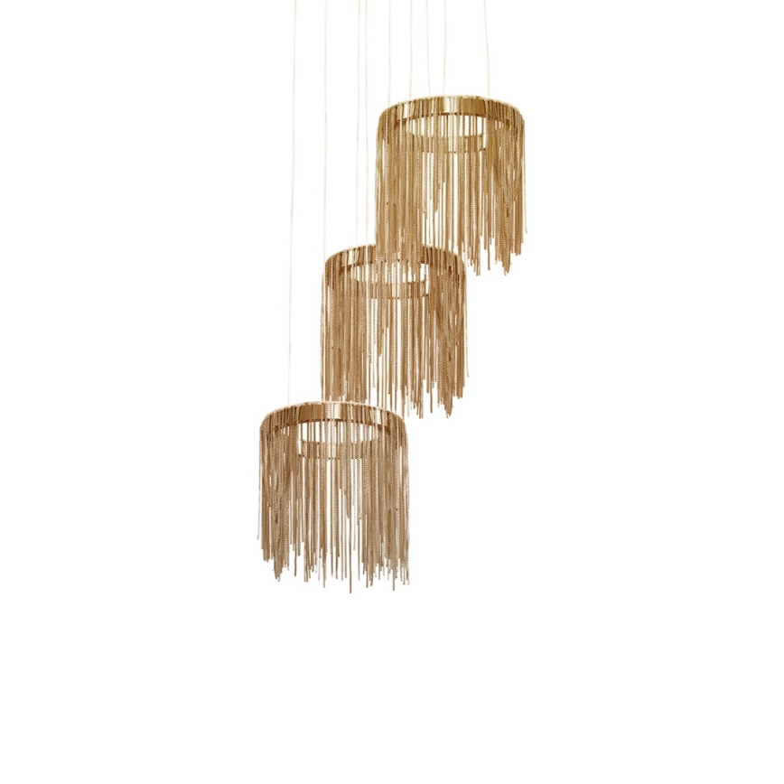 LED Кабелен полилей CASCATA COPPER  3xLED / 54W / 230V