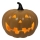 LED Керамична тиква HALLOWEEN LED/3xLR44/топло бял