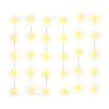 LED коледен гирлянд 30xLED/3xAA 3,3 m топла бяла светлина