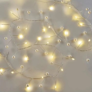 LED коледен гирлянд 40xLED/3xAA 1,5 m, топла бяла светлина