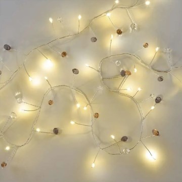 LED коледен гирлянд 40xLED/3xAA 1,5 m топло бяло