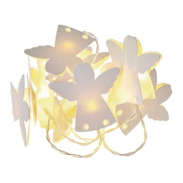 LED Коледен гирлянд CHAIN 10xLED/2xAA 1,65m топъл бял