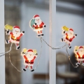LED коледен гирлянд с присоски 6xLED/2xAA 1,2m топла бяла светлина santa