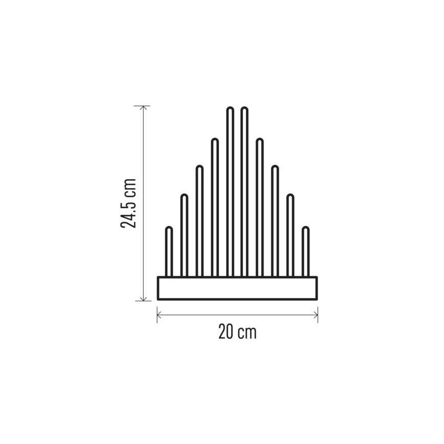 LED Коледен свещник 10xLED/3xAA бял
