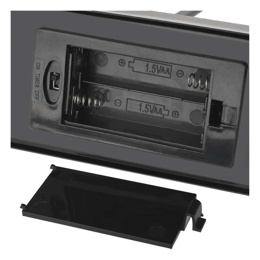 LED Коледен свещник 6xLED/2xAA черен