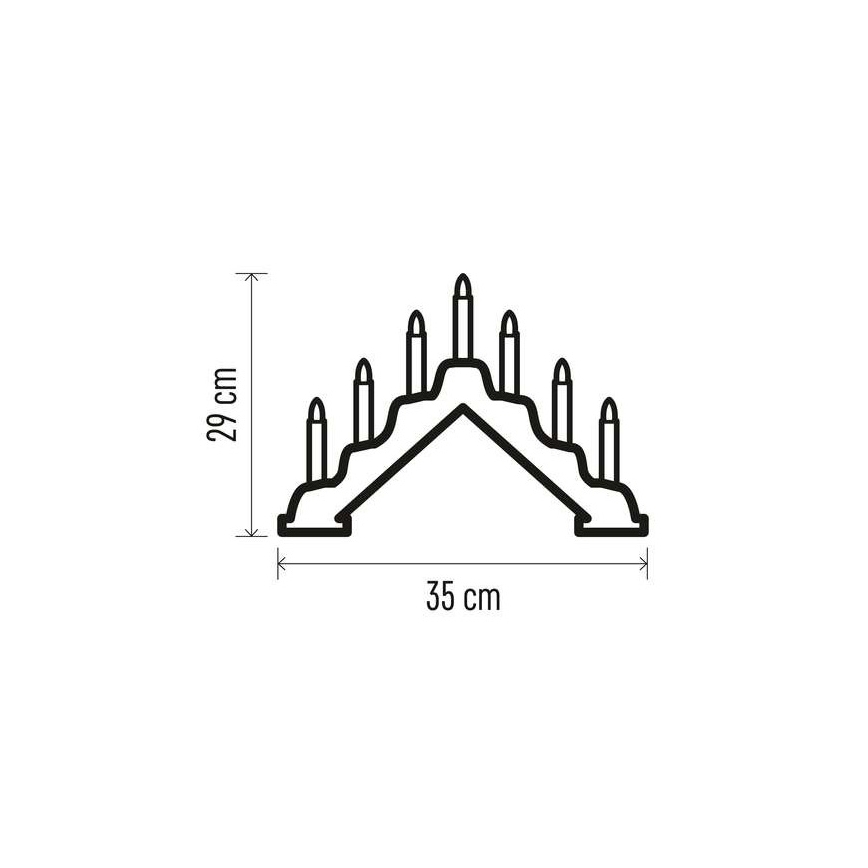 LED Коледен свещник 7xLED/2xAA бял