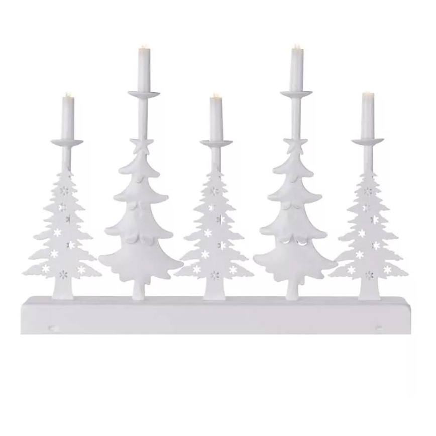 LED Коледен свещник LED/2xAA бял