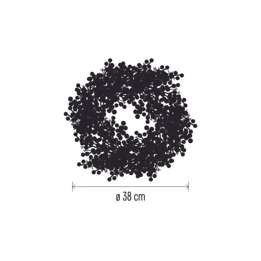 LED Коледен венец 20xLED/3xAA топло бял