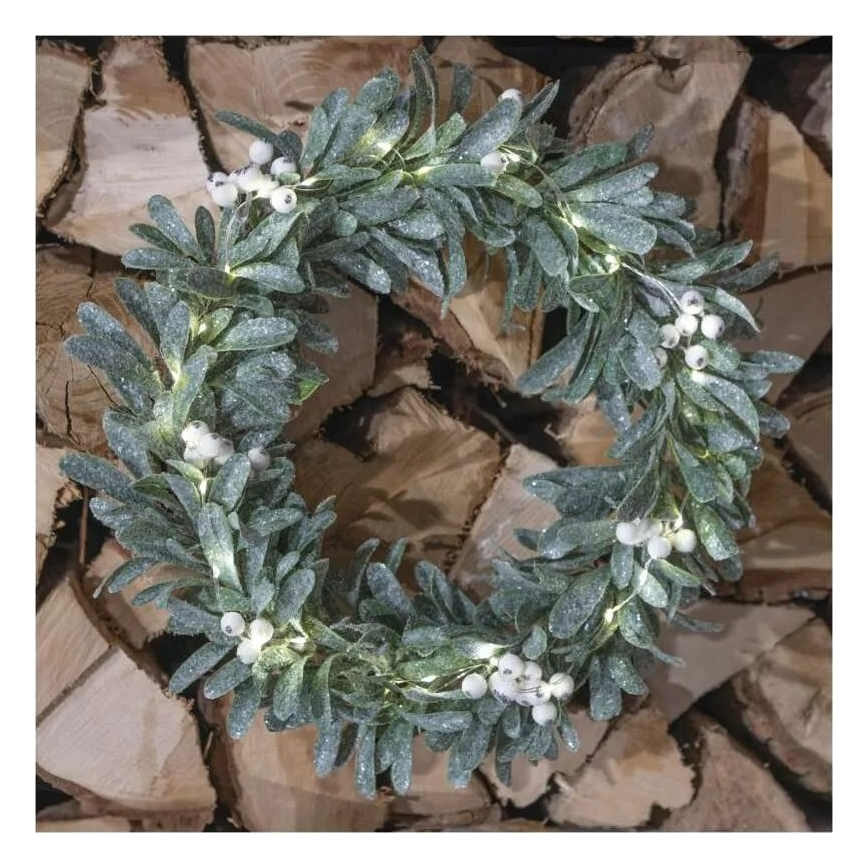 LED Коледен венец 25xLED/3xAA Ø 35 см