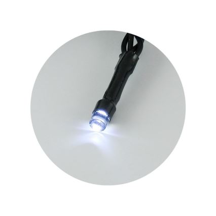 LED Коледен външен гирлянд 100xLED/2 функции/3xAA 10,8m IP44 студено бяло