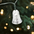 LED коледен външен гирлянд 20xLED/2xAA 2,2 m IP44 многоцветни звънчета