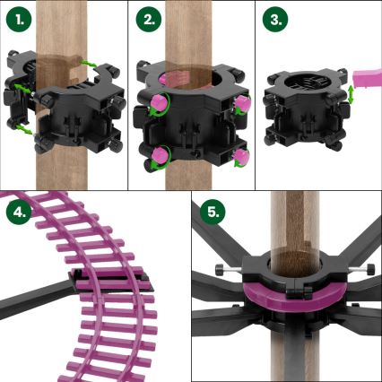 LED Коледна декорация 10xLED/4xAA влакче