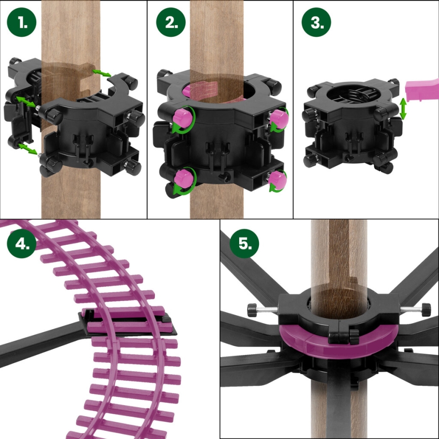 LED Коледна декорация 10xLED/4xAA влакче
