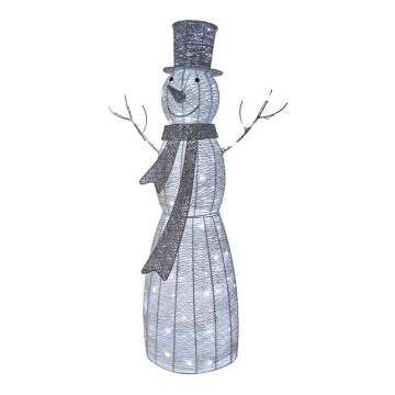 LED Коледна декорация 120xLED/2,8W/230V 124 см снежен човек