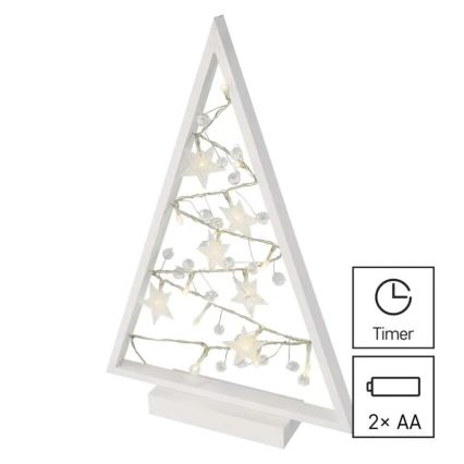 LED Коледна декорация 15xLED/2xAA елха