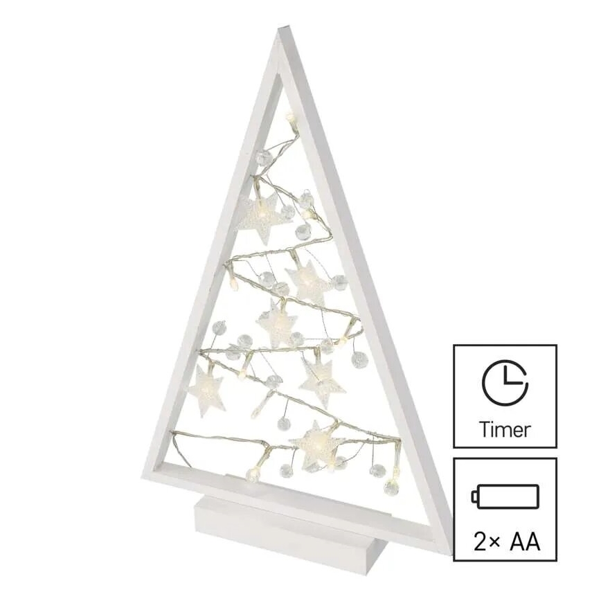 LED Коледна декорация 15xLED/2xAA елха